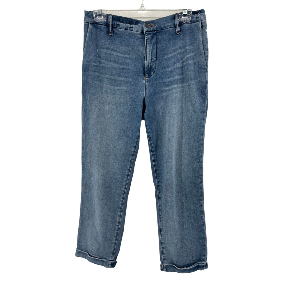 KUT from the Kloth Women Straight Leg Jeans Blue Elastic Back Size 12 Jennifer